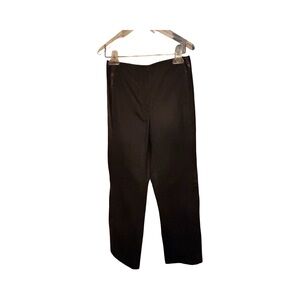 DKNYC Black Straight Leg Jeans with Black Leather Side Panels